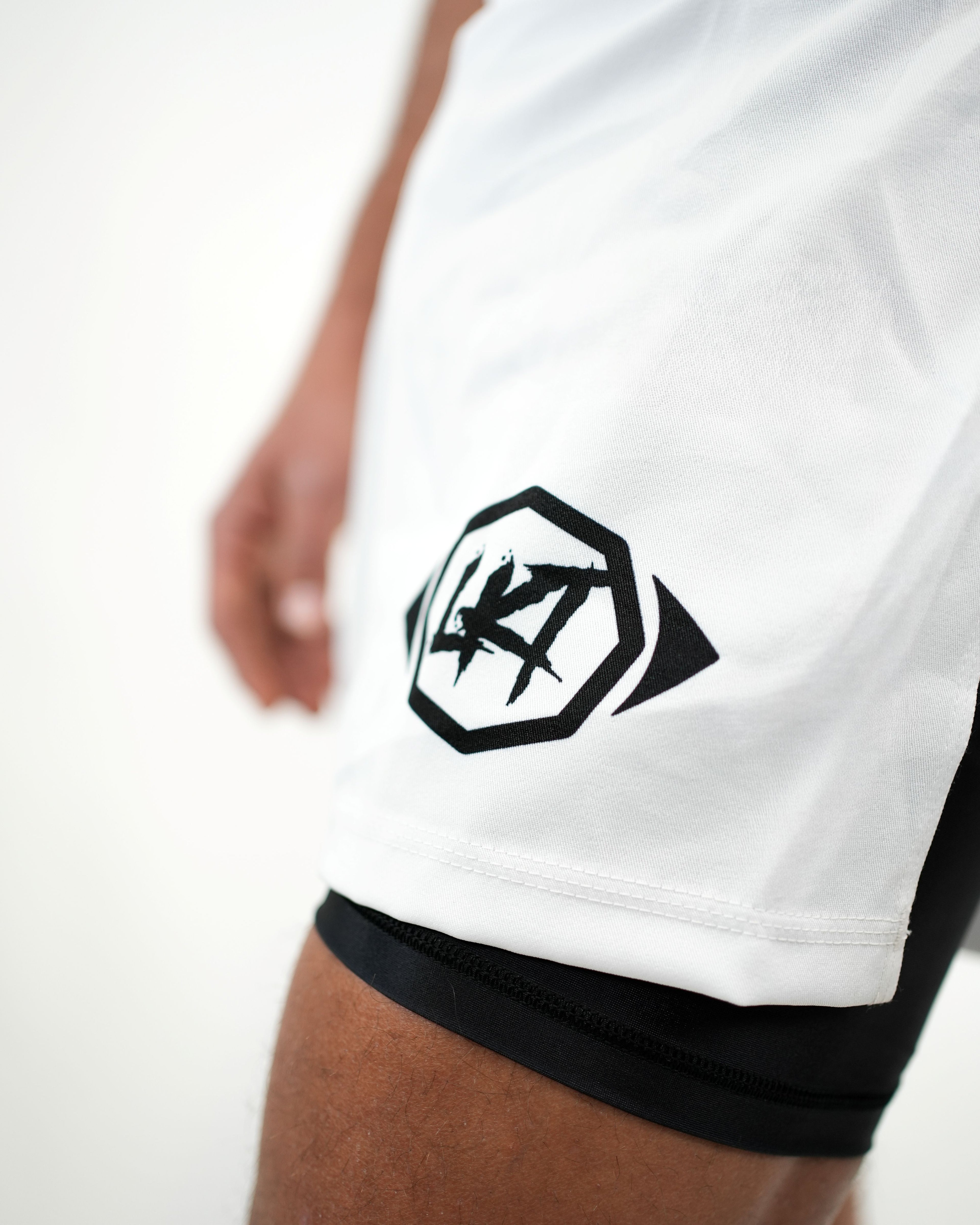 Momentum 2 in 1 Shorts White