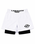 Momentum 2 in 1 Shorts White