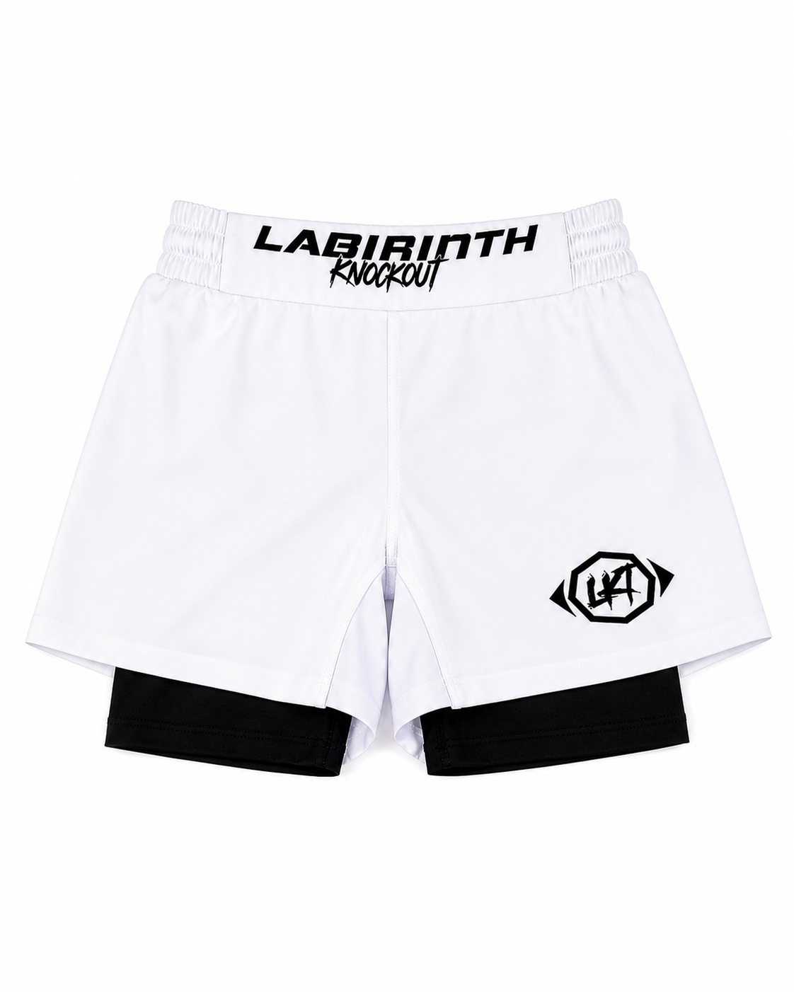 Momentum 2 in 1 Shorts White