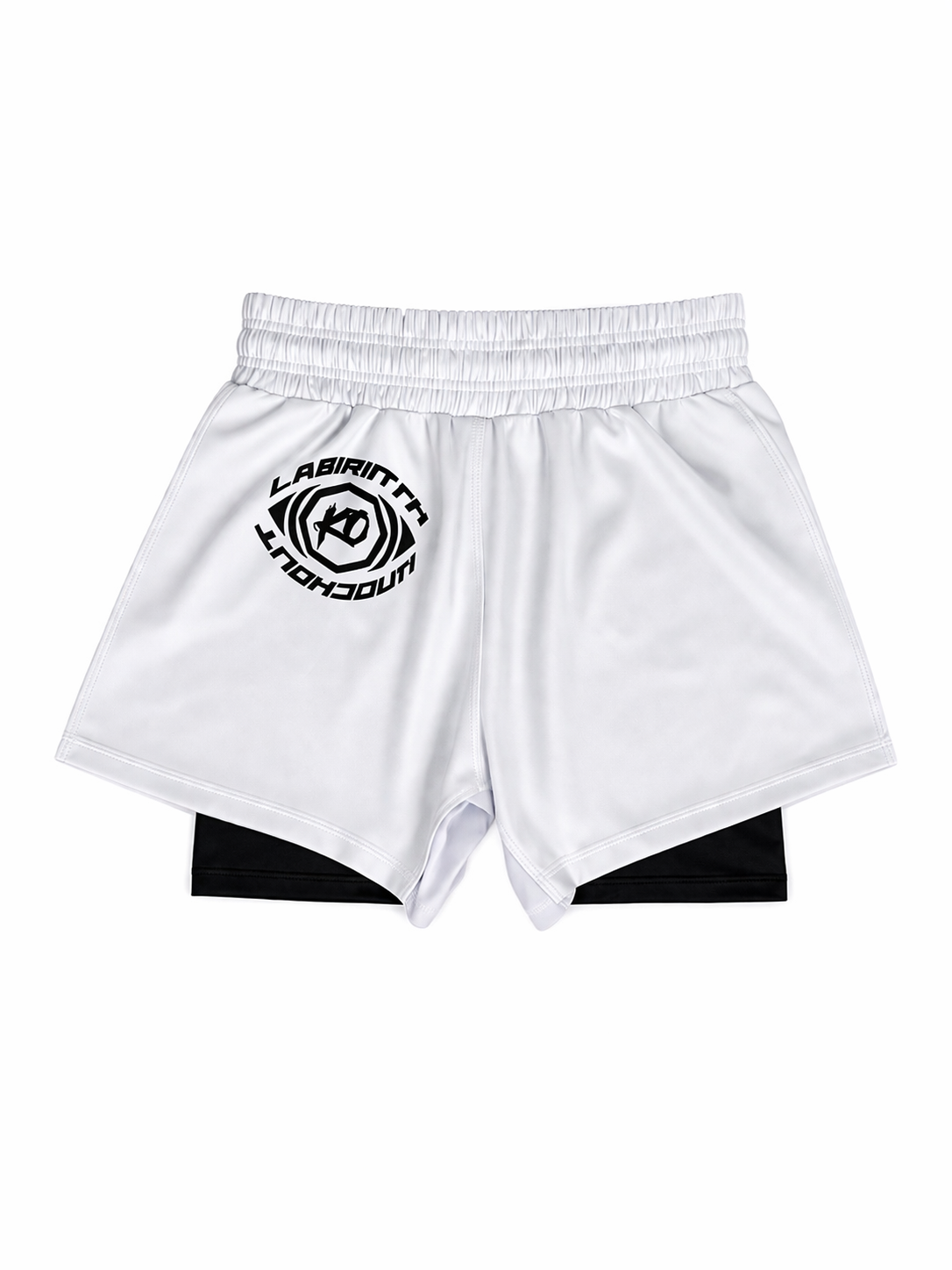 Momentum 2 in 1 Shorts White