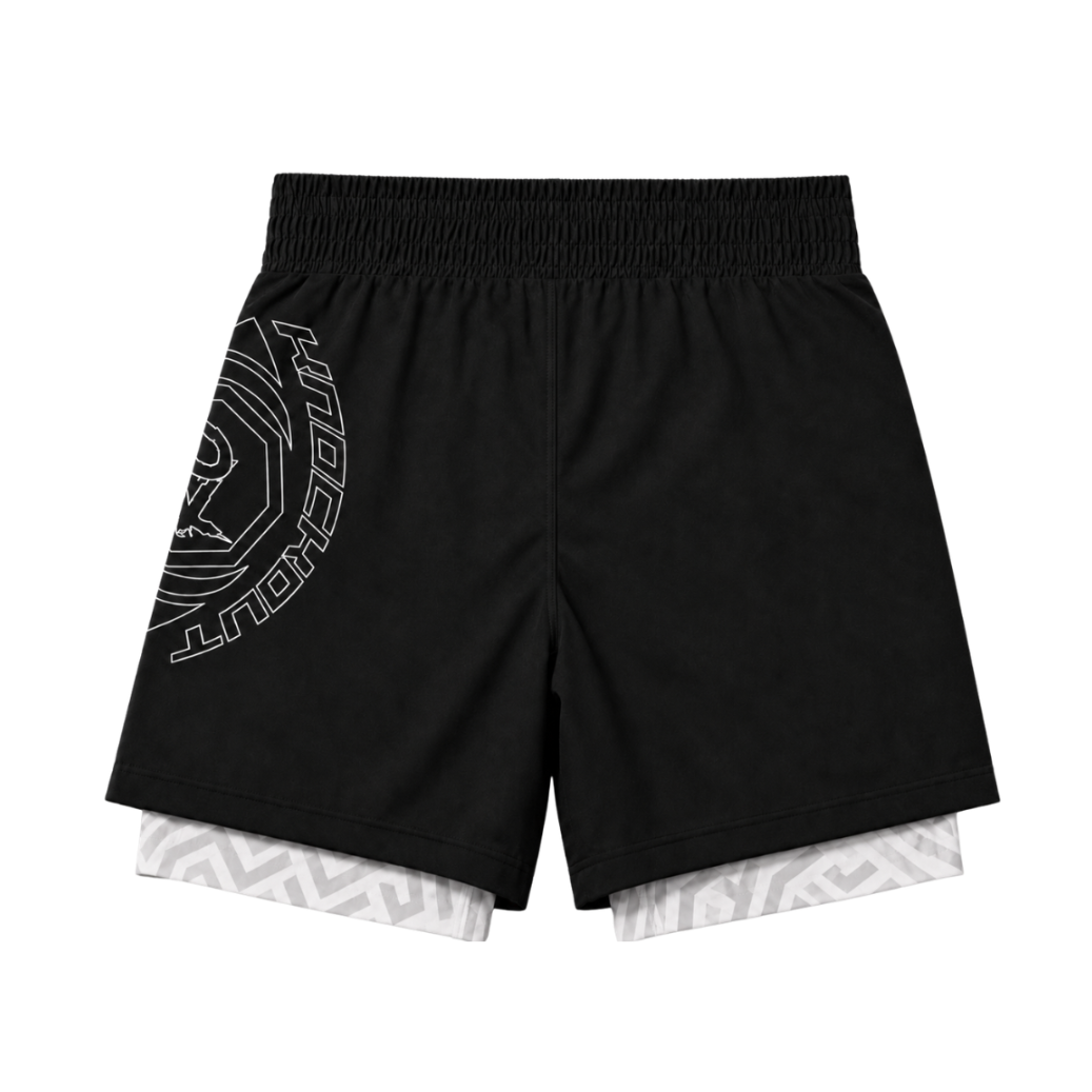 Momentum 2 in 1 Shorts Black Maze