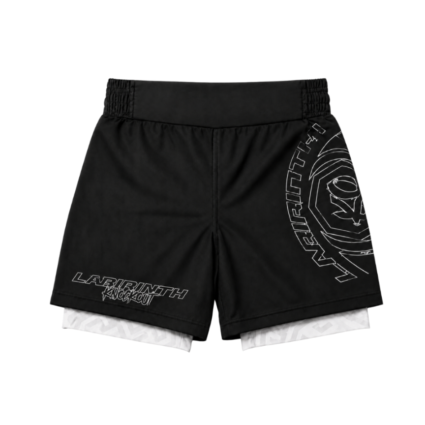 Momentum 2 in 1 Shorts Black Maze